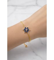 925 Ayar Gümüş Lotus Çiçeği Bileklik