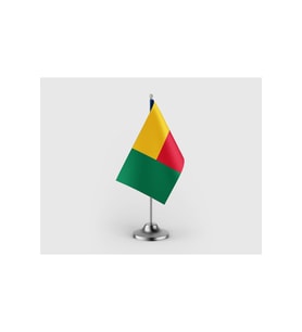 Benin Devleti Tekli Saten Masa Bayrağı Seti