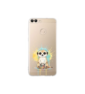Huawei P Smart ile Uyumlu Splash Mirket Tasarımlı Şeffaf Silikon Kılıf