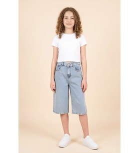 Kız Çocuk Taş Desenli Kapri Jean Pantolon 5-15 Yaş 12672SK MODANINO