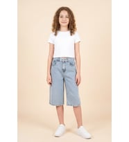 Kız Çocuk Taş Desenli Kapri Jean Pantolon 5-15 Yaş 12672SK MODANINO