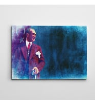 Atatürk ve Bayrak Kanvas Tablo