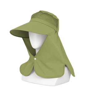 Ense Korumalı Outdoor Şapka - Fileli - Haki - Savex