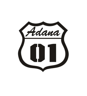 Adana 01 Oto Sticker Siyah 20*20 Cm