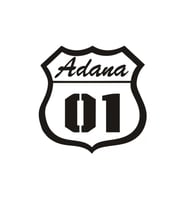 Adana 01 Oto Sticker Siyah 20*20 Cm