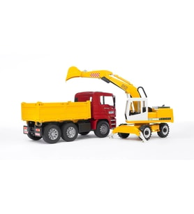 Man Damperli Kamyon Ve Liebherr ENessiWorldkavatör