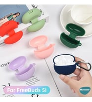 Huawei FreeBuds 6i Mat Silikon için Kılıf Kırmızı [FreeBuds 6i ile Uyumlu Kılıf - Kırmızı]