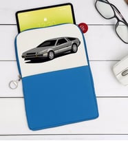 BK Gift Klasik Araç Tasarımlı Taşınabilir Koruyucu Tablet Kılıfı & Organizer Çanta - Mavi-6