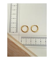 316 L Cerrahi Çelik 1,6mm*12mm Çelik Halka Küpe Gold