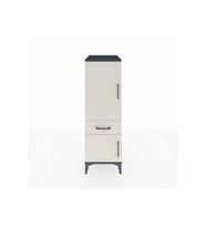 Kronos Dolap 2 Raflı Tek Çekmeceli 2 Kapaklı 44x59x134 Antrasit-Aytaşı