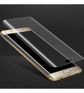 Samsung Galaxy S6 Edge Uyumlu Zore Süper Pet Ekran Koruyucu Jelatin (Siyah)