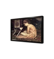 Kitap Okuyan Kız Çerçeveli Mdf Tablo