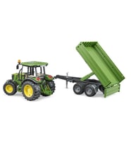 Bruder John Deere 5115M Traktör Ve Römork - BR02108 Detaylı Oyuncak Araç 58.5x12.7x16 cm