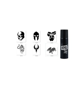 Kartal Kaplan Spray Tattoo Geçici Siyah Sprey Dövme Seti