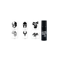 Kartal Kaplan Spray Tattoo Geçici Siyah Sprey Dövme Seti