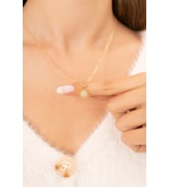 Güneş Model Minimal 14K Gold Kaplama Kadın Kolye