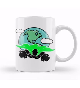 Earth Day 2021 Superearthman Earth Day Kupa Bardak Porselen