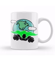 Earth Day 2021 Superearthman Earth Day Kupa Bardak Porselen