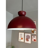 Modern Metal Sarkıt Avize, Vişne Çürüğü, 30 cm, E27 Sürekli Işık Kaynağı