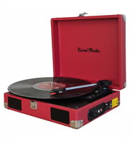 Record Master RM-311 Kırmızı Renkli Pikap - Tüm Plaklar İle Uyumlu - Power Bank lere Bağlanarak Kullanılabilme (Karışık)