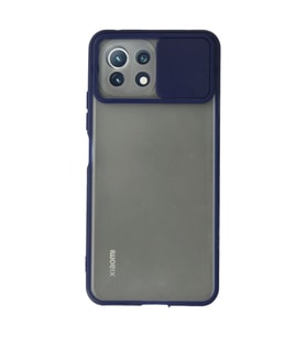 Xiaomi Mi 11 Lite Kılıf Palm Buzlu Kamera Sürgülü Silikon - Lacivert