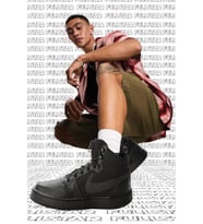 Nike Court Borough Mid Winter Leather Sneaker Hakiki Deri Bilekli Spor Ayakkabı Siyah