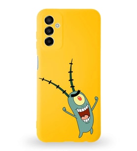 Samsung Galaxy M23 Uyumlu Lansman Kılıf Altı Kapalı İçi Kadife   Plankton Tasarımlı  Kapak (Şeffaf)
