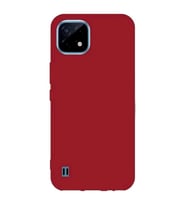 Realme C11 2021 Kılıf Kamera Korumalı Silikon Rubber Arka Kapak (Kırmızı)