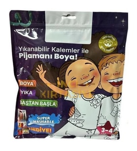 Kalem Hediyeli Boyanabilir Pijama 3-4 Yaş