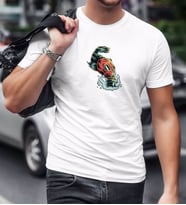 BK Gift Gaz Maskesi Tasarımlı Beyaz T-Shirt-1