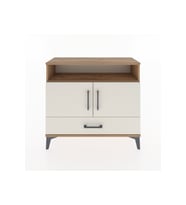 Arges Şifonyer 3 Raflı Tek Çekmeceli 2 Kapaklı 88x30x80 Çam-Aytaşı