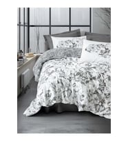 Cotton Box Dual Çift Kişilik Nevresim Takımı Florva Antrasit