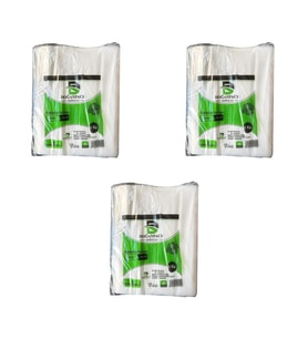 Doğanpack Şeffaf Naylon 3 lük 25x42 Cm. Bakkaliye Poşeti Torbası - 3 Kg. - Ort. 420 Adet - 3 Paket