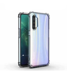 Realme XT Kılıf Şeffaf Köşe Korumalı ABS Airbag Absorbing Case Silikon (Renksiz)