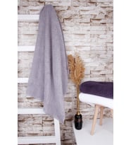 Outlet %100 Pamuk 75x140 Jakarlı Banyo Havlusu (Gri)