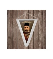 Sultan V. Mehmed Reşad Beyaz Saçaklı Takdim Flama Bayrak Osmanlı Padişahları Serisi