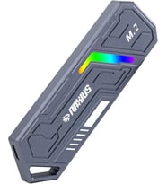 RaXius DK03 USB-A/Type-C Kablolu RGB 22x80 M.2 NVMe Taşınabilir Harici SSD (Boş Kutu)
