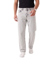 DeepSEA Erkek Taş Açık Yıkama Taşlamalı Baggy Fit Likralı Bol Paça Jean Kot Pantolon 2600057