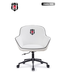 Fanchair x Beşiktaş Icon Beyaz Çalışma Koltuğu