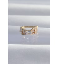 Pirinç Gold Renk Zirkon Taş Kaplama Earcuff Küpe TJ-BKP9337
