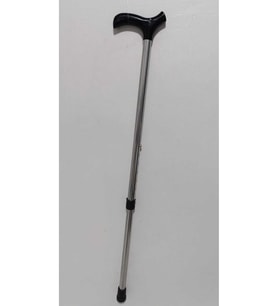 Gümüş Renkli Ayarlı Metal Baston, Şık ve Kullanışlı Destek Aleti