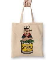 Popeye Spinach Temel Reis Bez Çanta Uzun Saplı