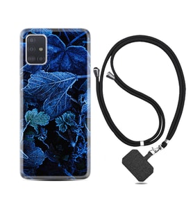 Samsung a71 A72 A73 A7 A9 2018 C7 C9 Kılıf Boyun Askılı Silikon Blue Foid 1628
