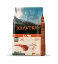 Bravery Tahılsız Kuzulu Yetişkin Büyük/Orta Irk Köpek Maması 12 Kg