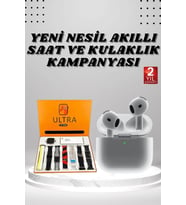 7 Kordonlu Akıllı Saat 3.Nesil Kulaklık Dokunmatik Ekran Sesli Görüşme Yapabilen