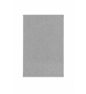 El Yüz Havlusu 50x90 cm %100 Pamuk Kısmi Kadife Quadro Gri