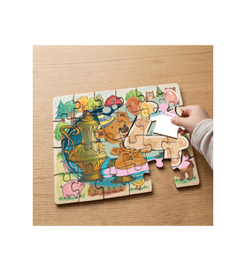Sayıları Öğrenelim Tasarımlı 24 Parça Ahşap Çocuk Puzzle MPK0933