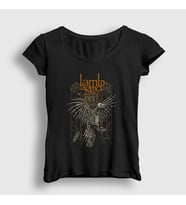 Presmono Kadın Siyah Bird Lamb Of God T-Shirt 93701tt