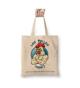 Los Pollos Frano's Bez Çanta Uzun Saplı Sevgiliye Arkadaşa Hediye (Beyaz)