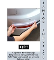 Kendinden Yapışkanlı Otomobil Çarpma Çizilme Önleyen Beyaz Karbon Desenli Şık Araba Tampon Koruyucu